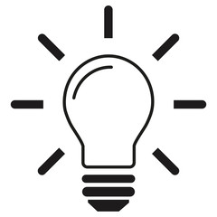 Pictogram - Bulb, Idea, Light bulb, Lamp, Electric bulb - Object, Icon, Symbol
