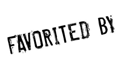 Favorited By rubber stamp. Grunge design with dust scratches. Effects can be easily removed for a clean, crisp look. Color is easily changed.