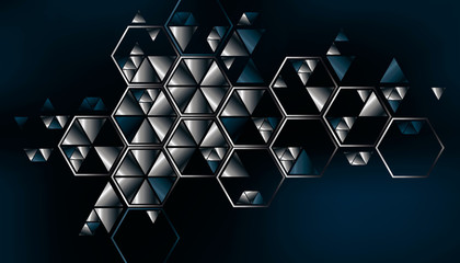 Geometric, abstract, vector background with triangles.