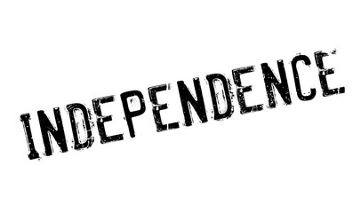 Independence rubber stamp. Grunge design with dust scratches. Effects can be easily removed for a clean, crisp look. Color is easily changed.