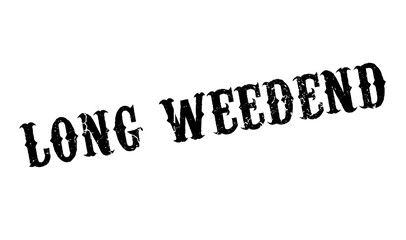 Long Weedend rubber stamp. Grunge design with dust scratches. Effects can be easily removed for a clean, crisp look. Color is easily changed.