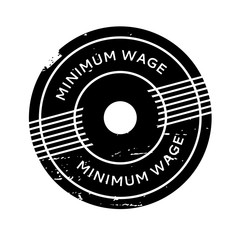 Minimum Wage rubber stamp. Grunge design with dust scratches. Effects can be easily removed for a clean, crisp look. Color is easily changed.