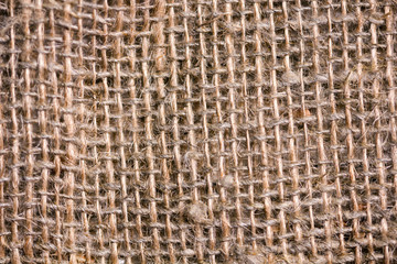 Closeup of brown sack, background