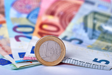 Euro currency closeup