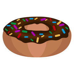 Isolated sweet donut