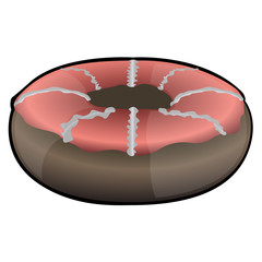 Isolated retro donut