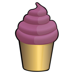 Isolated retro ice cream