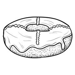 Isolated donut sketch