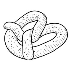 Isolated pretzel sketch