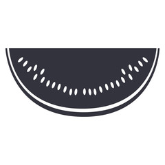 Isolated watermelon silhouette