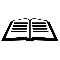 Isolated book silhouette