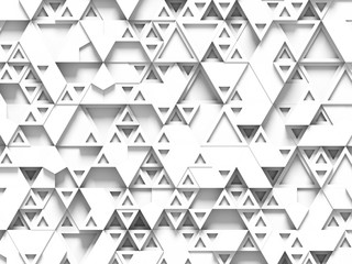 equilateral triangles - white abstract background with shadows