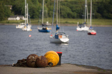 Buoys on Scottish Dock