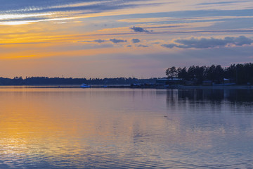 Spring sunset over the Gulf of Berd