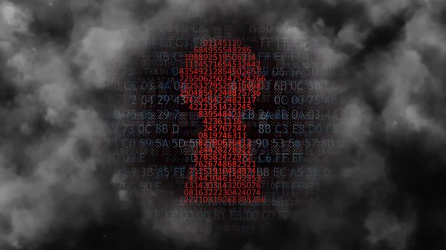 Mysterious computer code in the fog.