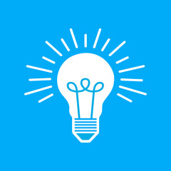Bulb Light Brilliant idea logo
