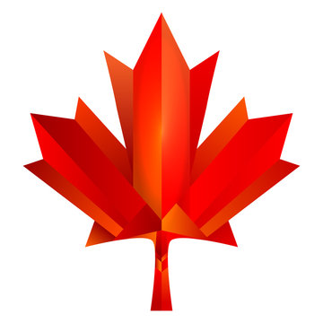 modern polygon Canada maples leaf