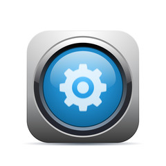 Square Push-Button - Vector