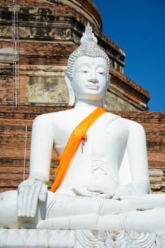 Temple  Wat YaiChaiMongkhon in Ayutthaya, Thailand
