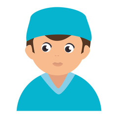 Male surgeon avatar character vector illustration design