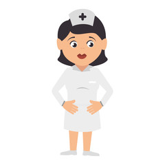 woman nurse avatar character vector illustration design