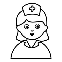 woman nurse avatar character vector illustration design