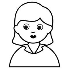 beautiful and young woman character vector illustration design