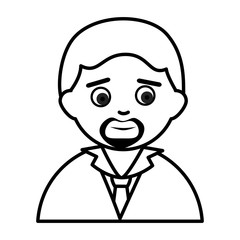 young man avatar character vector illustration design