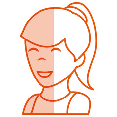 beautiful and young woman character vector illustration design