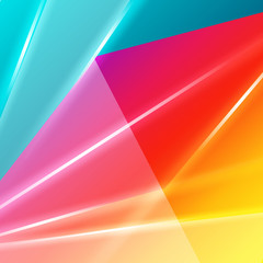 Abstract geometric gems and crystals glowing background with sparks and shining lines. Vector eps 10.