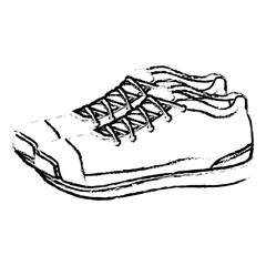 tennis shoes isolated icon vector illustration design