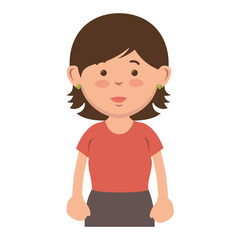 beautiful and young woman character vector illustration design