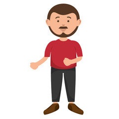 Fototapeta premium young man avatar character vector illustration design