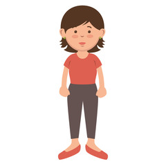 beautiful and young woman character vector illustration design