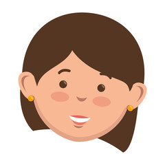 beautiful and young woman character vector illustration design