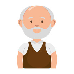 old man avatar character vector illustration design
