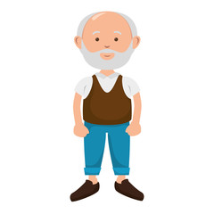Fototapeta premium old man avatar character vector illustration design