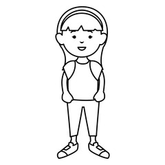 beautiful and young woman character vector illustration design