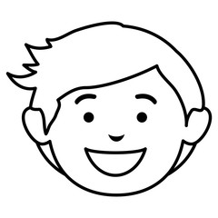 little boy avatar character vector illustration design