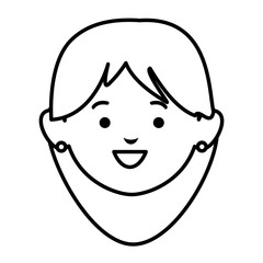 beautiful and young woman character vector illustration design