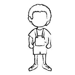 little boy avatar character vector illustration design