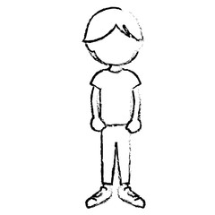 little boy avatar character vector illustration design