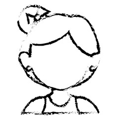 beautiful and young woman character vector illustration design