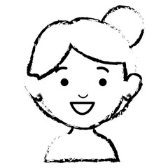 beautiful and young woman shirtless character vector illustration design