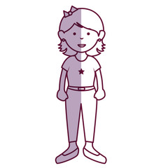 beautiful and young woman character vector illustration design