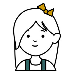 beautiful and young woman character vector illustration design