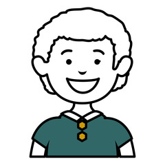 little boy avatar character vector illustration design