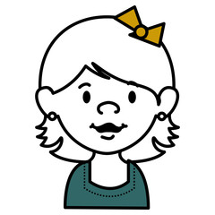 beautiful and young woman character vector illustration design