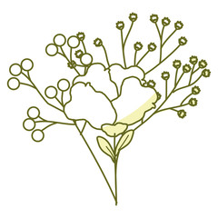 beautiful rose decoration icon vector illustration design