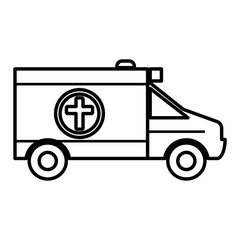 ambulance vehicle isolated icon vector illustration design